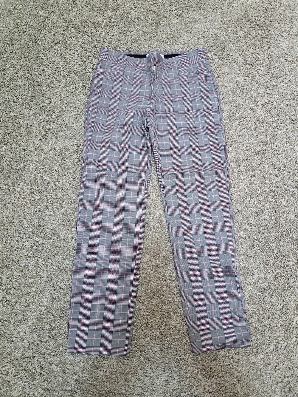 89th And Madison Size Medium Black Red White Stretch Pants